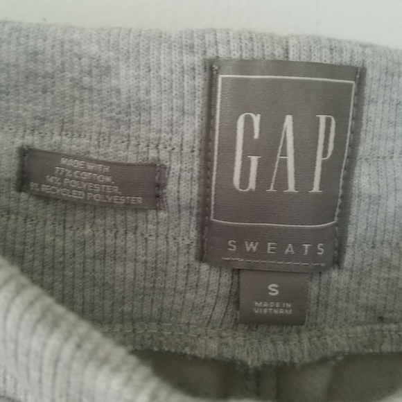 NWOT Gap Wide Leg Cropped Drawstring Sweatpants Grey Size Small - Picture 3 of 3